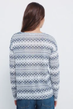 Camiseta estampada efecto lino
