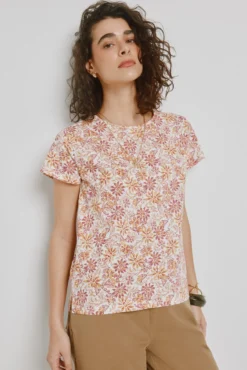 Camiseta estampada manga corta