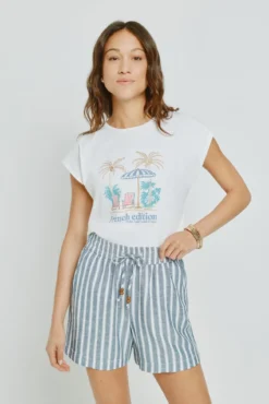 Camiseta estampada manga corta