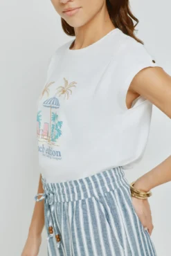 Camiseta estampada manga corta