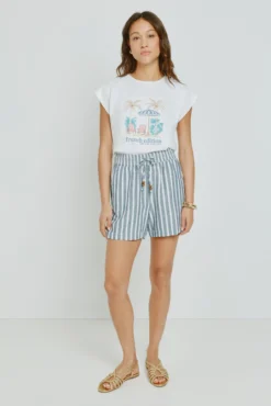 Camiseta estampada manga corta