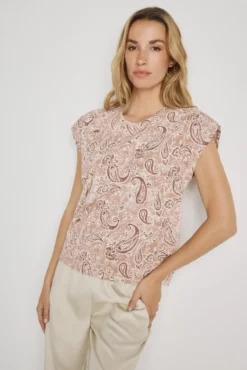 Camiseta estampada manga corta