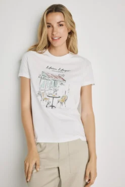 Camiseta estampada manga corta