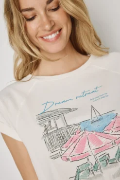 Camiseta estampada manga corta