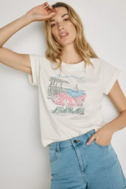 Camiseta estampada manga corta