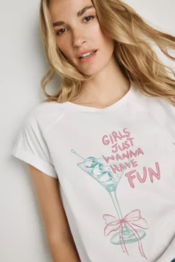 Camiseta estampada manga corta