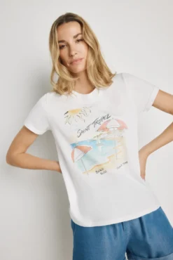Camiseta estampada manga corta
