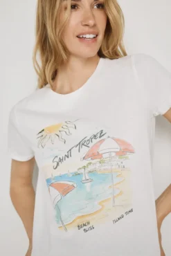 Camiseta estampada manga corta