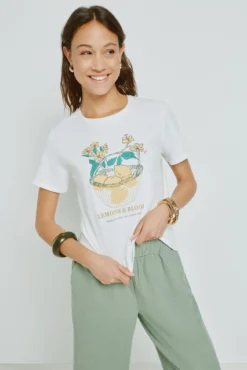 Camiseta estampada manga corta