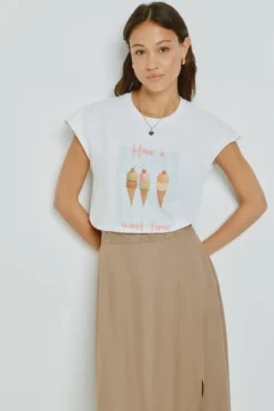 Camiseta estampada manga corta