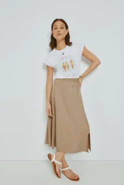 Camiseta estampada manga corta