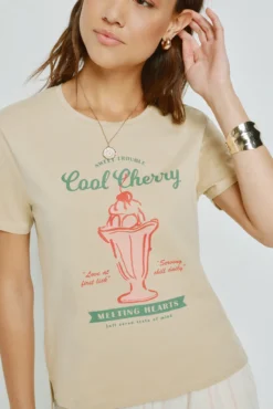 Camiseta estampada manga corta