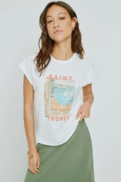 Camiseta estampada manga corta