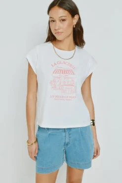 Camiseta estampada manga corta