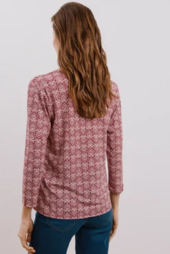 Camiseta fluida escote pico