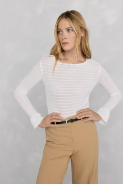 Camiseta fruncida estructura