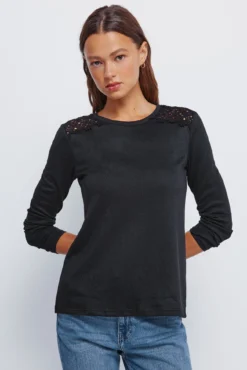 Camiseta hombros crochet