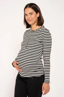 Camiseta Lactancia Canalé A Rayas