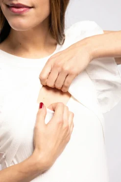 Camiseta lactancia con mangas volantes