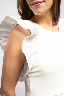 Camiseta lactancia con mangas volantes