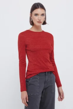 Camiseta lurex escote espalda