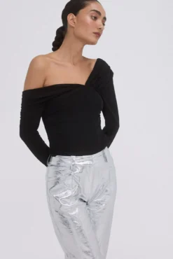 Camiseta lurex frunces