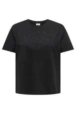 Camiseta manga corta bordada