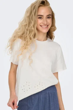 Camiseta manga corta bordada