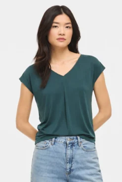Camiseta manga corta con tencel