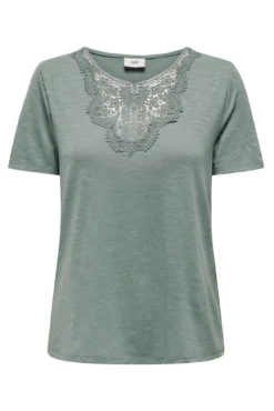 Camiseta manga corta encaje