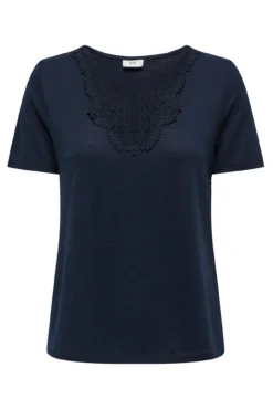 Camiseta manga corta encaje