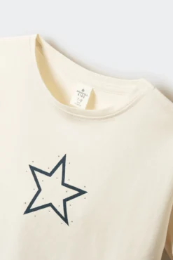Camiseta manga corta estrella niña