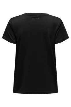 Camiseta manga corta y cuello V, y con tejido efecto agua