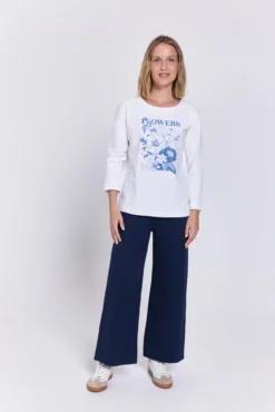Camiseta manga francesa de algodon