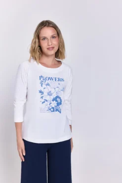 Camiseta manga francesa de algodon