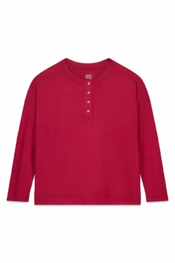 Camiseta manga larga punto ante rojo