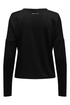 Camiseta manga larga y cuello redondo, y con tejido efecto agua