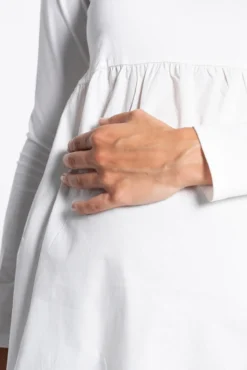 Camiseta premama con popelin en bajo