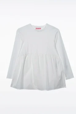 Camiseta premama con popelin en bajo