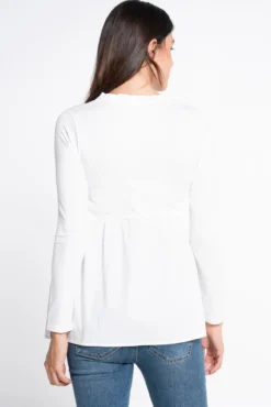 Camiseta premama con popelin en bajo