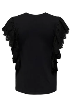 Camiseta premamá de mangas con volantes