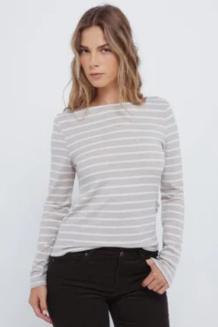 Camiseta punto cortado rayas