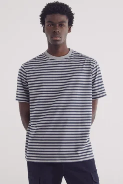 Camiseta rayas estampada
