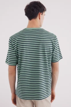 Camiseta rayas estampada
