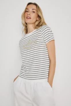 Camiseta rayas manga corta