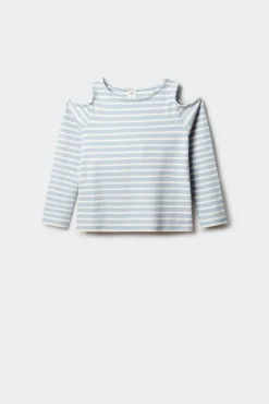 Camiseta rib hombros descubiertos niña