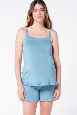 Camiseta top pijama maternity lactancia volantes