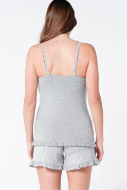 Camiseta top pijama maternity lactancia volantes