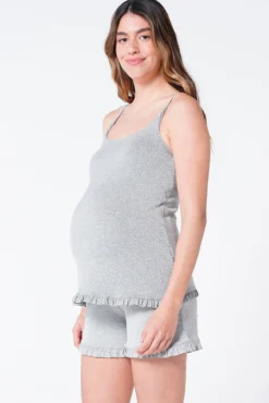 Camiseta top pijama maternity lactancia volantes