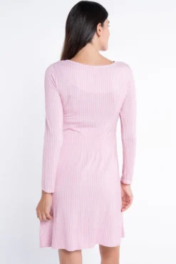 Camisón lactancia manga larga rayas